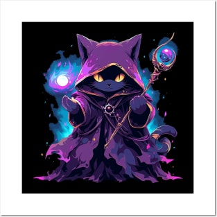 wizard cat Posters and Art